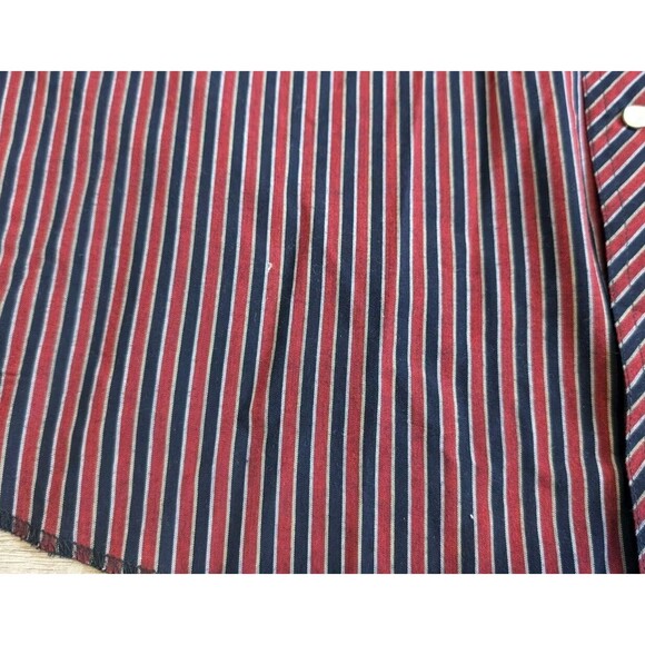 Vintage Wrangler Pearl Snap Long Sleeves Men's Size Large Red Blue Striped - Picture 4 of 7